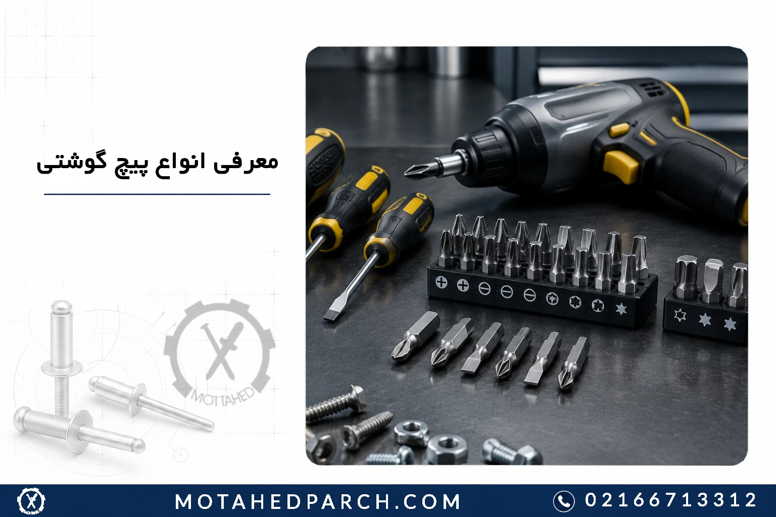 معرفی انواع پیچ گوشتی